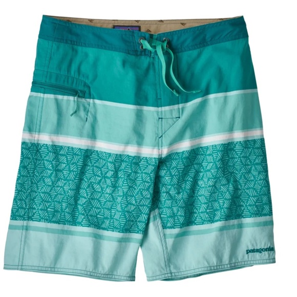Patagonia Men’s Wavefarer Board Shorts Swim Shorts Aqua Blue Size 34 - Picture 1 of 6